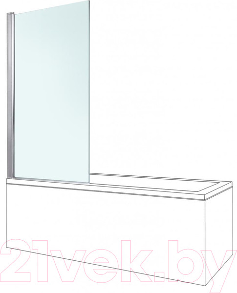 Изображение товара Стеклянная шторка для ванны Berges River 80x140 / 062102