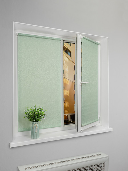 Изображение товара Рулонная штора Lm Decor Жаккард LM 66-22 90x160 (салатовый)