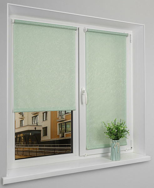 Изображение товара Рулонная штора Lm Decor Жаккард LM 66-22 110x160 (салатовый)