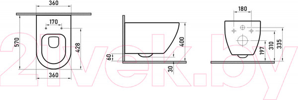 Изображение товара Унитаз подвесной с инсталляцией Berges Novum / 043216