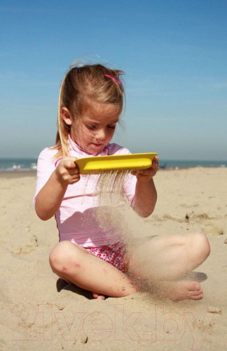 Изображение товара Лопата игрушечная Quut Scoppi для песка и снега с ситом / 172321 (вишнево-красный/сладко-розовый)