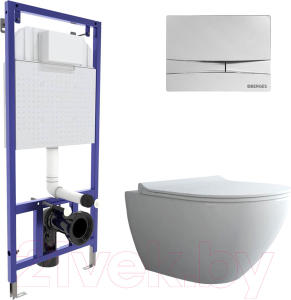 Изображение товара Инсталляция с унитазом подвесным Berges Novum / 043269