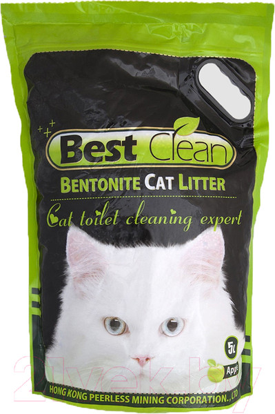 Изображение товара Наполнитель для туалета Best Clean С ароматом зеленого яблока (10л, шарики)