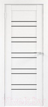 Изображение товара Дверь межкомнатная Юни Амати 25 80x200 (эшвайт/стекло черное)