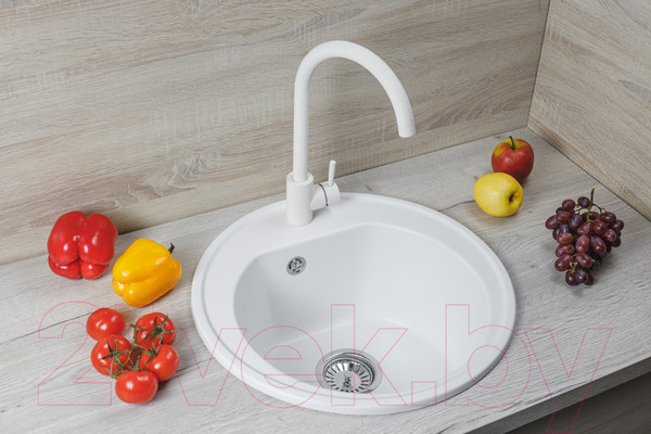 Изображение товара Мойка кухонная БелЭворс Traffic (белый, без сифона)