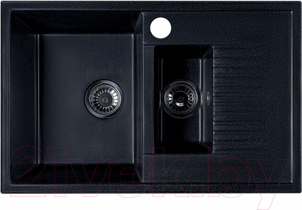 Изображение товара Мойка кухонная БелЭворс Forma L (черный, без сифона)