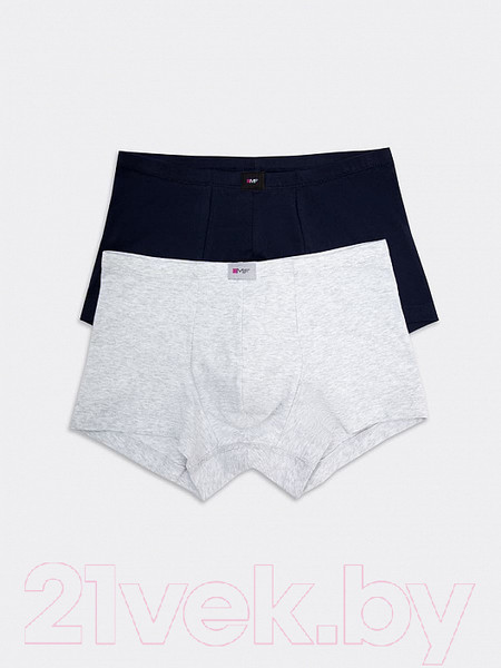 Изображение товара Комплект мужских трусов Mark Formelle 411122-2 (р-р 102-112, серый меланж 4306А/темно-синий)