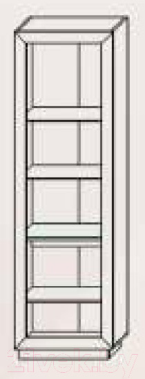 Изображение товара Шкаф с витриной Мебель-КМК Эстель Л 0738.22 левый (дуб полярный/сосна)