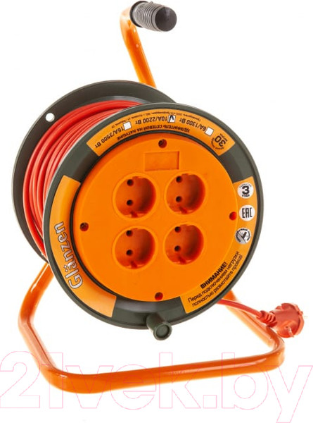 Изображение товара Удлинитель на катушке Glanzen EB-30-004