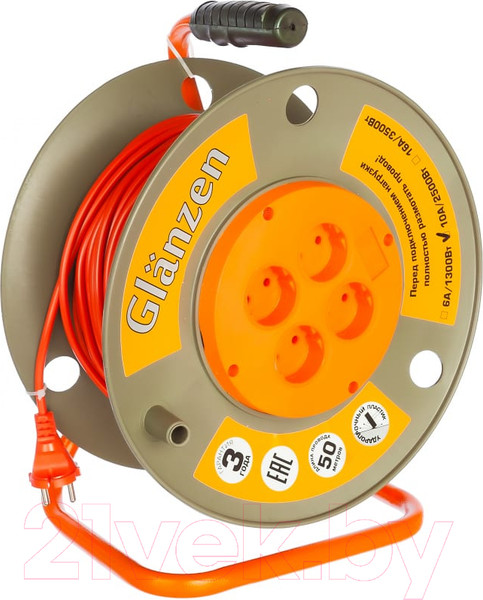 Изображение товара Удлинитель на катушке Glanzen EB-50-003