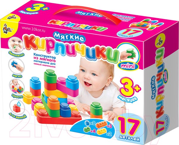 Изображение товара Развивающая игрушка Десятое королевство Мягкие кирпичики мини / 02673
