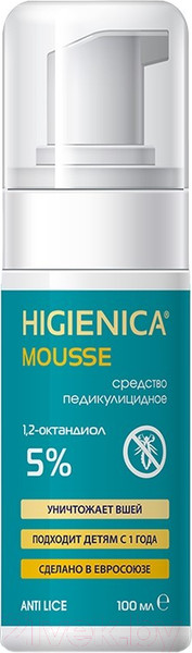 Изображение товара Противопедикулезный набор Higienica Мусс для волос (100мл)