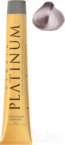 Изображение товара Крем-краска для волос Hipertin Utopik Platinum Стойкая 12.10 (60мл, супер-блонд пепельный интенсивный)