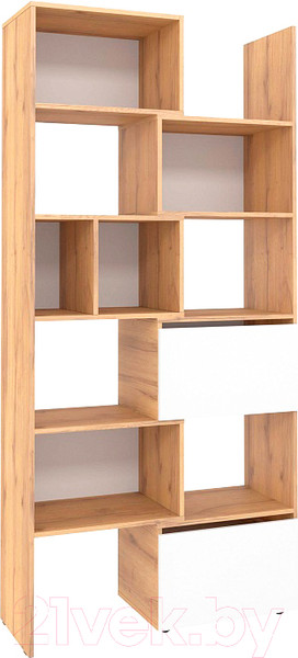 Изображение товара Стеллаж Глазов Лойс 95 (дуб золотой/белый)