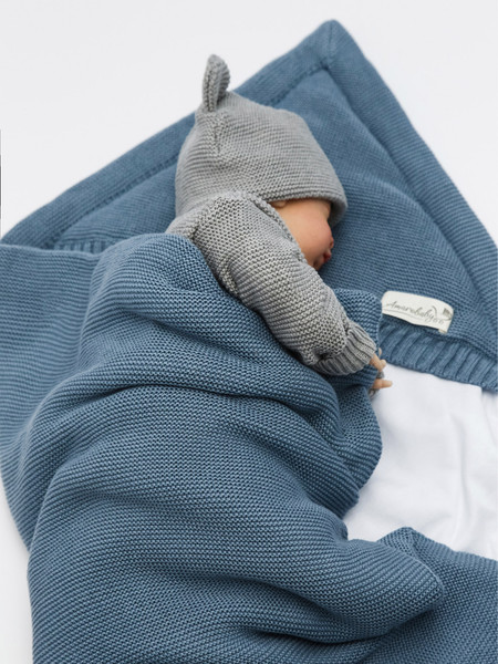 Изображение товара Конверт на выписку Amarobaby Pure Love Batic / AMARO-6003PLB-Je (джинс)