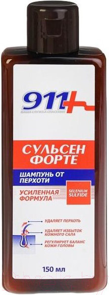 Изображение товара Шампунь для волос 911 Сульсен Форте 2% от перхоти (150мл)