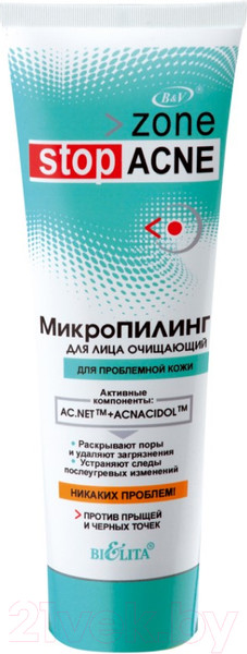 Изображение товара Пилинг для лица Belita Zone Stop Acne Микро Очищающий (75мл)