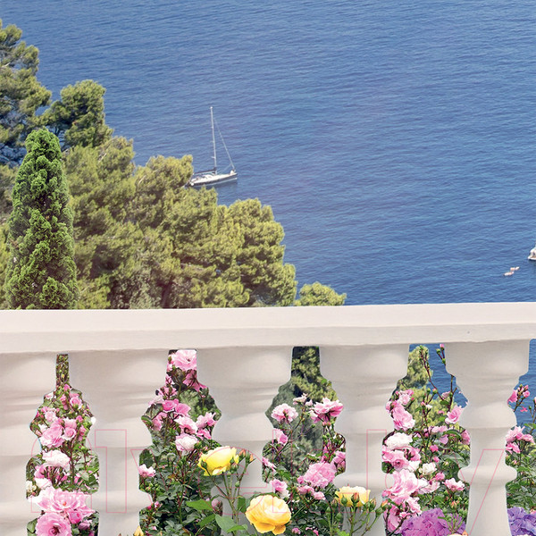 Изображение товара Фотообои листовые Citydecor Фреска балкончик 3D (100x254)