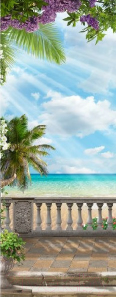 Изображение товара Фотообои листовые Citydecor Фреска вид на море 3D (100x254)