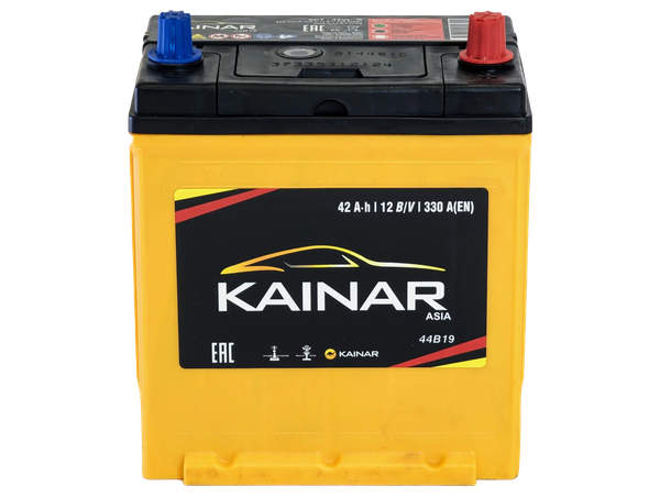 Изображение товара Автомобильный аккумулятор Kainar Asia 42 JR+ 350A / 037 26 46 03 0021 02 03 0 L (42 А/ч)