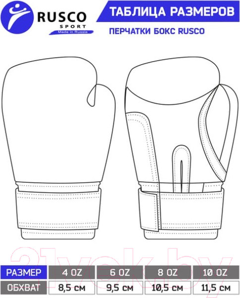 Изображение товара Боксерские перчатки RuscoSport 6oz (красный)