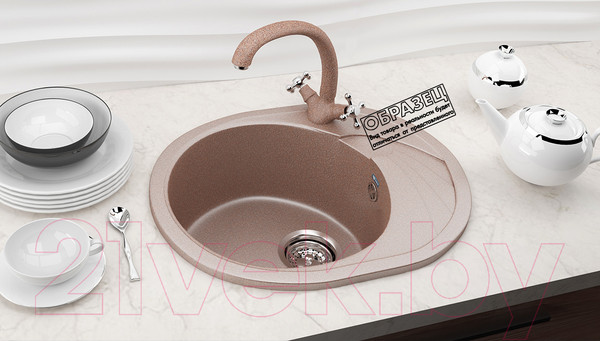 Изображение товара Мойка кухонная Ulgran U-403 (309 темно-серый)