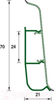 Изображение товара Плинтус Ideal Деконика 274 70мм (2.2м, сосна северная)