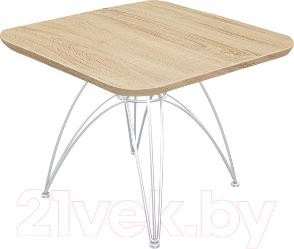 Изображение товара Журнальный столик Sheffilton SHT-S112/ЛДСП 60x60 (хром лак/дуб сонома)