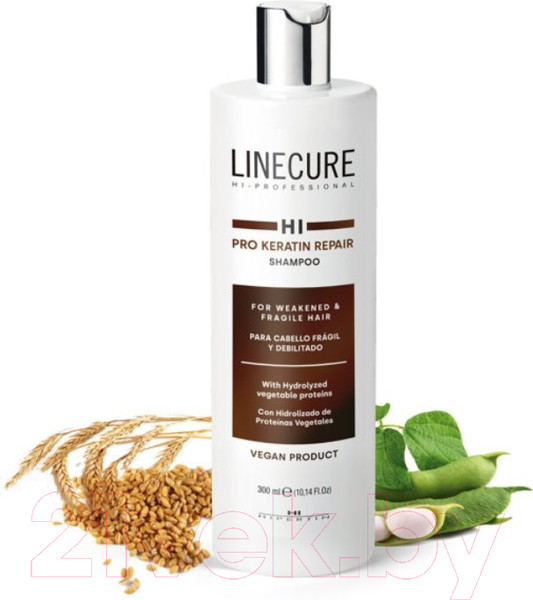 Изображение товара Шампунь для волос Hipertin Linecure Pro Keratin Repair Shampoo Для сухих и вьющихся волос (300мл)
