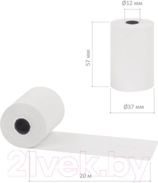 Изображение товара Набор чековых лент Brauberg Термобумага / 110879