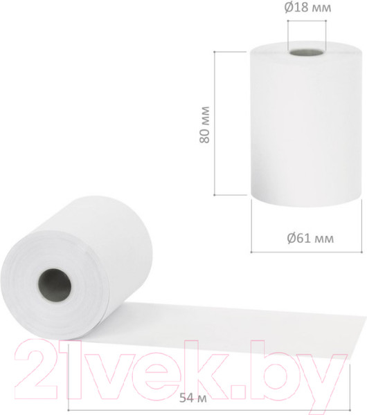 Изображение товара Набор чековых лент Brauberg Термобумага / 110881