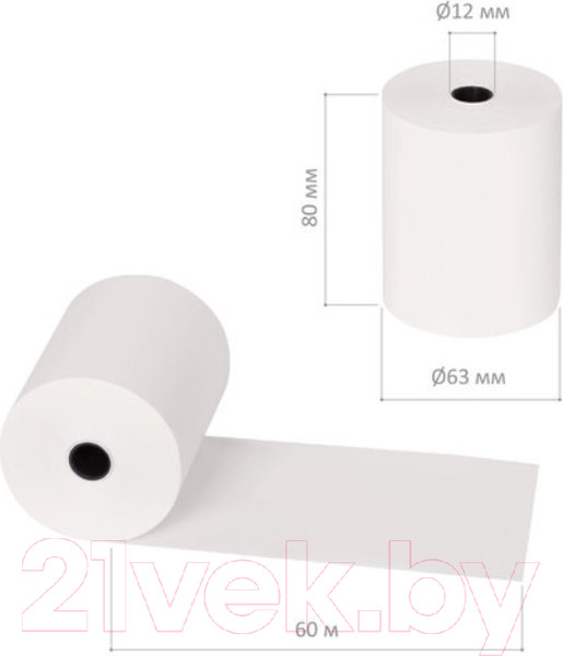 Изображение товара Набор чековых лент Brauberg Термобумага / 110887