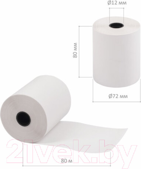 Изображение товара Набор чековых лент Brauberg Термобумага / 110888