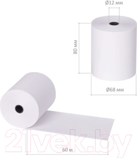 Изображение товара Набор чековых лент Brauberg Термобумага / 110892