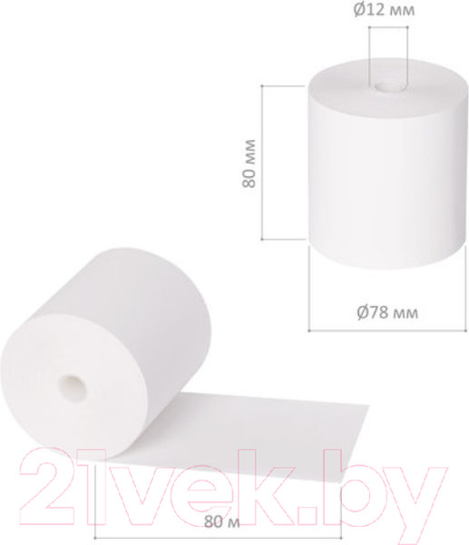 Изображение товара Чековая лента Brauberg Термобумага / 110895