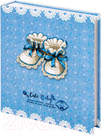 Изображение товара Фотоальбом Brauberg Baby Shoes / 391147 (голубой)
