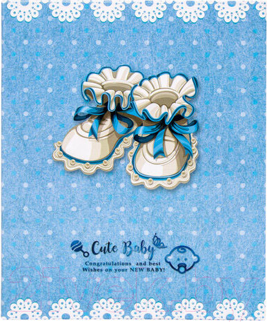 Изображение товара Фотоальбом Brauberg Baby Shoes / 391147 (голубой)