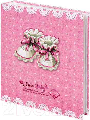 Изображение товара Фотоальбом Brauberg Baby Shoes / 391148 (розовый)