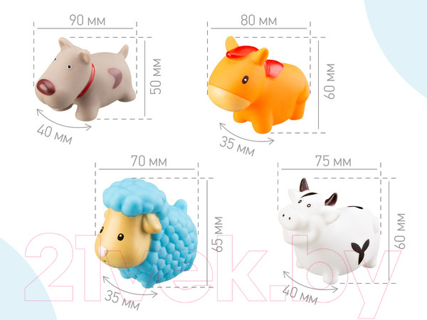 Изображение товара Набор игрушек для ванной Roxy-Kids Моя ферма / RRT-810