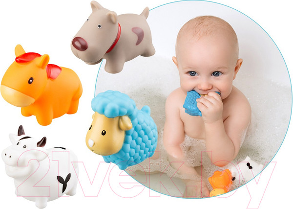 Изображение товара Набор игрушек для ванной Roxy-Kids Моя ферма / RRT-810