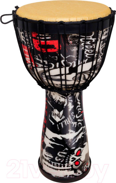 Изображение товара Джембе Terris DPR-10 Black (рисунок в стиле панк)