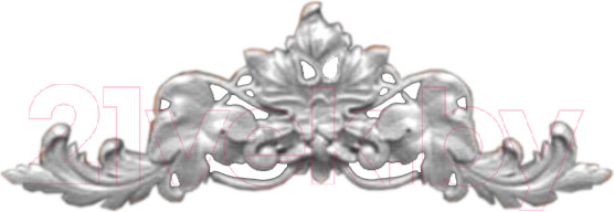 Изображение товара Накладка декоративная для мебели Красная звезда №52 Виноградные листья (Э00, эмаль/белый)