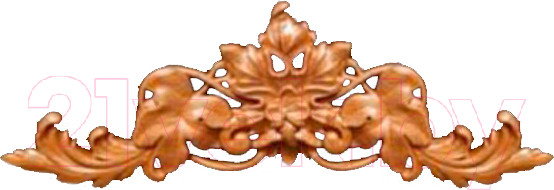 Изображение товара Накладка декоративная для мебели Красная звезда №52 Виноградные листья (Э01, слоновая кость)