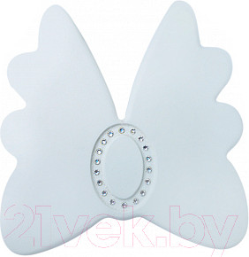 Изображение товара Накладка декоративная для мебели Лель Бант со стразами 002.1 (белый)