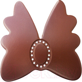 Изображение товара Накладка декоративная для мебели Лель Бант со стразами 002.3 (коричневый)