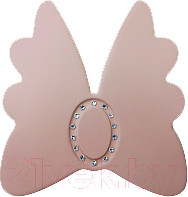 Изображение товара Накладка декоративная для мебели Лель Бант со стразами 001.2 (ваниль)