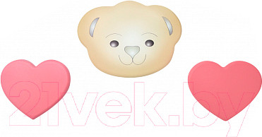 Изображение товара Накладка декоративная для мебели Лель Мишка и два больших сердца