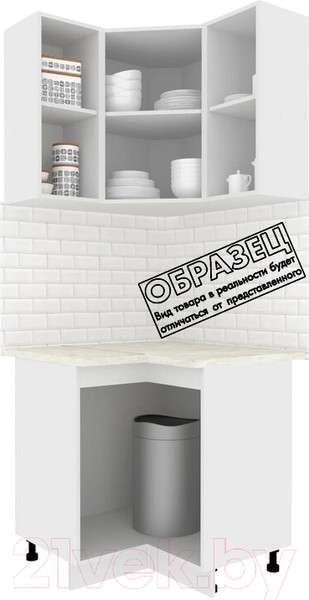 Изображение товара Комплект кухонных модулей Кортекс-мебель Корнелия Экстра угловой (дуб сонома/мадрид)