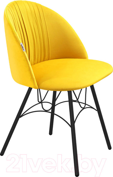 Изображение товара Стул Sheffilton SHT-ST35-1/S100 (имперский желтый/черный муар)