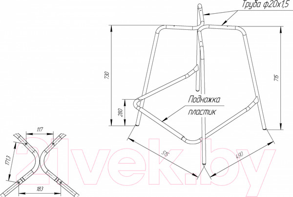 Изображение товара Стул барный Sheffilton SHT-ST36-1/S29 (тихий океан/хром лак)
